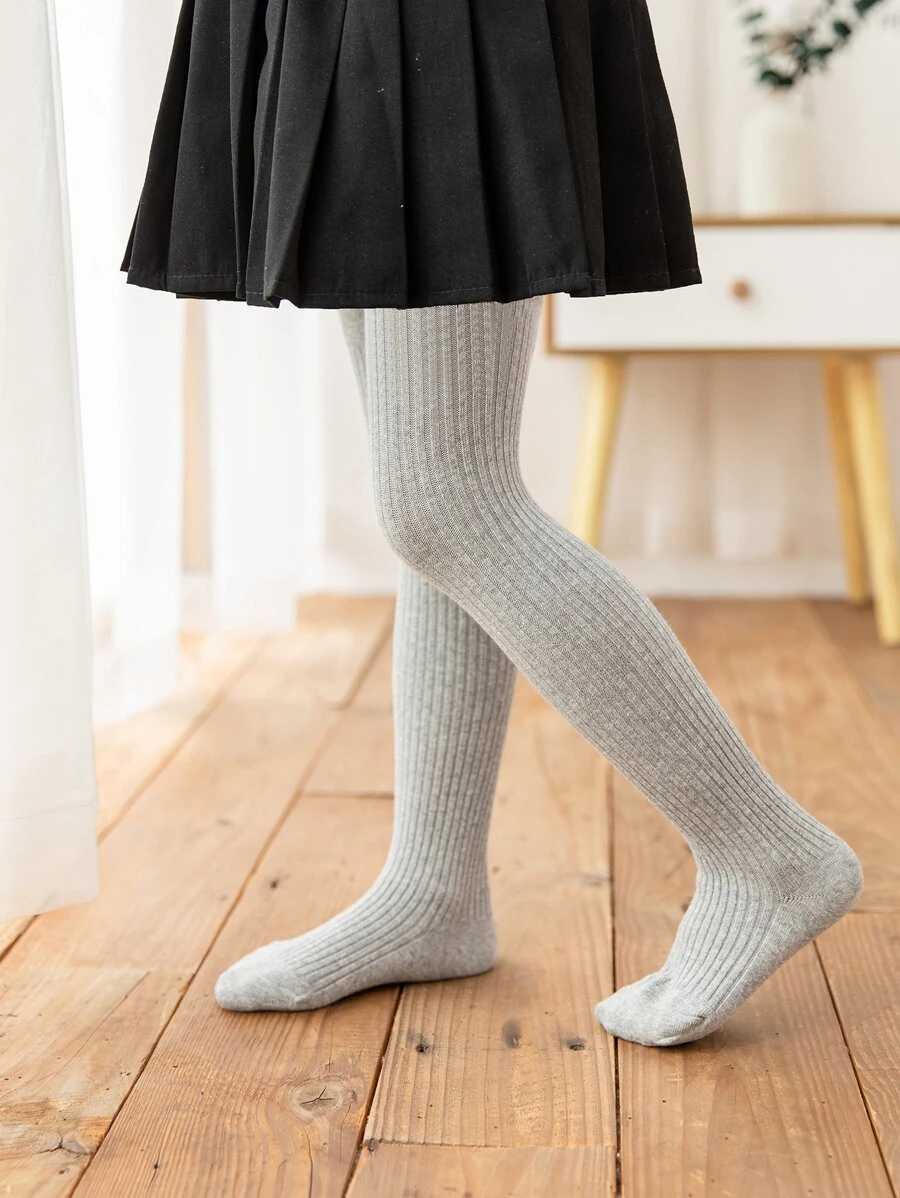 1條女童四季灰色打底褲 - 灰色 - 查看 1