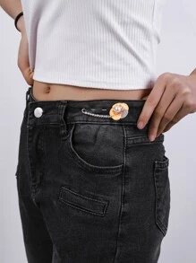 1pc Flower-shaped Glamorous Anti-slip Brooch - Apricot - View 3