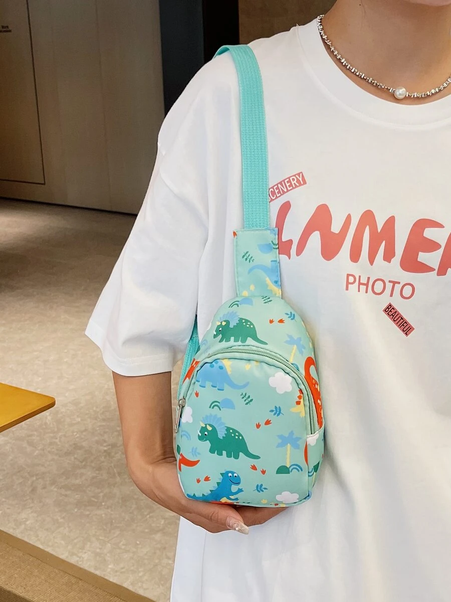 Pechera mini dibujos animados lindo patrón dulce - Verde - Ver 1