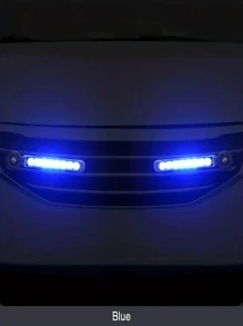 2 chiếc Led Drl chạy bằng gió có quạt, đèn xoay, đèn pha lái xe, phụ kiện xe hơi - Màu xanh lam - Xem 9