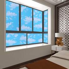 藍色天空和白色雲朵天花板牆紙帶雲朵,天空和星星圖案自黏式可拆卸牆壁畫適用於卡通主題孩子們臥室,客廳,防水,3D模擬天空風景 - 藍白色 - 查看 10