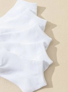 10 Pairs Kids' Stripe & Solid Color Casual Comfortable Short Socks, For Medium And Large Size Children