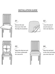 Jacquard Chair Seat Cover Dining Room Chair Slipcover Turquoise 1pc - Dark Green - View 7