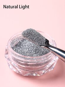 FULL BEAUTY 2盒子反光美甲金屬亮絲碎鑽石粉末狀閃光熒光燈熒光色 - 彩色 - 查看 6