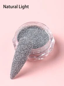 FULL BEAUTY 2盒子反光美甲金屬亮絲碎鑽石粉末狀閃光熒光燈熒光色 - 彩色 - 查看 2