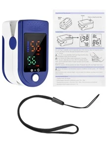 Oxímetro De Dedo Pulso Medidor De Oxigeno Hogar Hospital - Azul - Ver 7