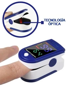 Oxímetro De Dedo Pulso Medidor De Oxigeno Hogar Hospital - Azul - Ver 6