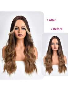 淺啡色長龍鬚短劉海,假劉海假髮片夾在劉海上,劉海接髮 - Light Brown - 查看 7