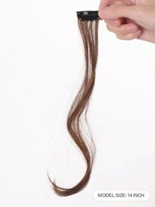 淺啡色長龍鬚短劉海,假劉海假髮片夾在劉海上,劉海接髮 - Light Brown - 查看 2