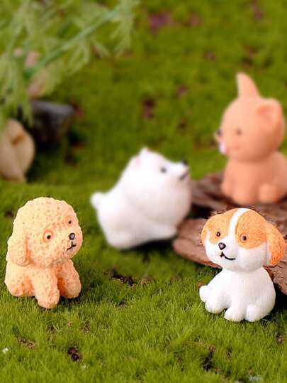3入組/套微型創意狗狗形狀山水裝飾用品,DIY狗狗裝飾用品配件