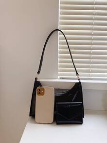 Dedoo 2入組/套時髦腋窩包帶皮夾