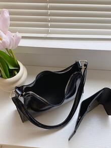 Dedoo 2入組/套時髦腋窩包帶皮夾