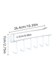 Phòng bếp Khăn giấy Và khăn rửa bát Giá đỡ , Nhiều lớp Sắt Treo Móc lưu trữ Đối với Tủ , & Hộp đựng , Tủ Cái giá Cái móc - trắng - Xem 6