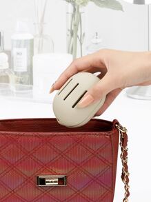 1pc Silicone Makeup Sponge Storage Case, Portable Makeup Sponge Holder Box With Dust-Proof Cover For Travel - Beige - View 4