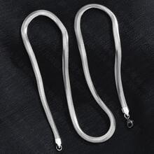 1入組嘻哈龐克不銹鋼女士項鍊 - 銀色 - 查看 2