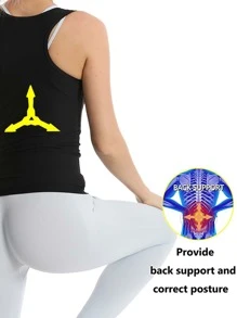 Mồ hôi Áo vest Tắm hơi Mồ hôi Bộ đồ Đối với phụ nữ Tắm hơi Áo sơ mi Với dây kéo Áo Shapewear Huấn luyện viên vòng eo Áo nịt ngực - Hồng - Xem 4