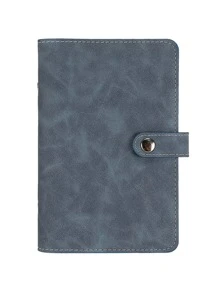 1 件 A6 复古 PU 皮革活页笔记本、多功能卡夹和文具收纳套装、DIY 日记本和办公用品、复古卡夹和文具收纳袋，适合学生和家庭使用 - 藍色 - 查看 2