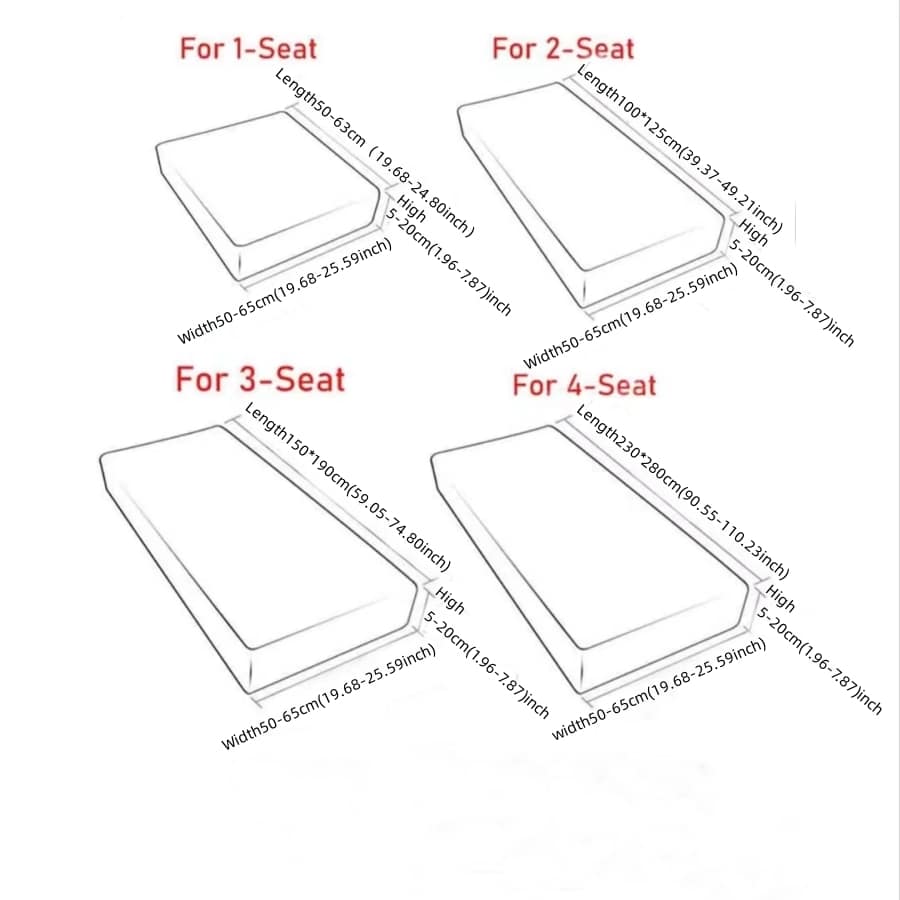 1pc Lshaped Elastic Sofa Seat Cover For Single, Double, Triple Seater