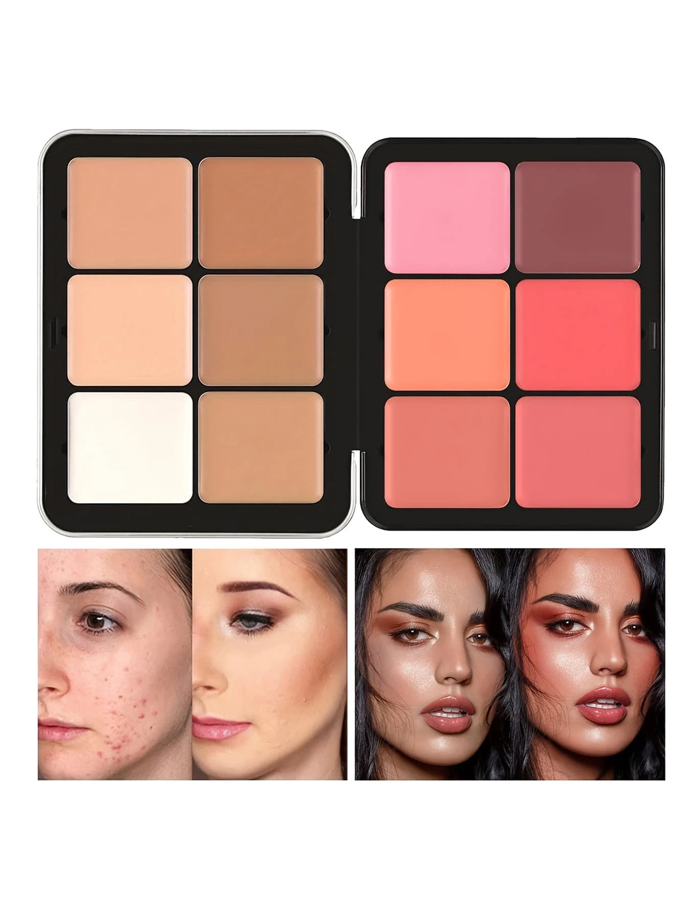 12 colores Corrector & Colorete crema Paleta - Multicolor - Ver 1