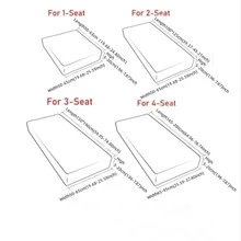 1入組白色彈性沙發墊套適用於單,雙,三座位L形沙發在客廳 - 白色 - 查看 10