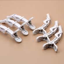 6pcs Hairdressing Salon Hair Styling Sectioning Clips, Including Positioning Clips, Alligator Hair Clips, Long Clips And Crocodile Clips - White - View 2