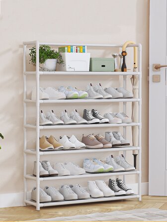 6-tier Shoe Rack With Handles Easy-to-assemble Multi-layer Dustproof Space Saving Shoe Cabinet For Home And Dormitories