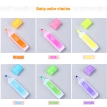 1pc Yellow Creative Highlighter Pen, Suitable For Students To Highlight And Mark Lines - Yellow - View 5