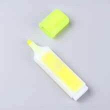 1pc Yellow Creative Highlighter Pen, Suitable For Students To Highlight And Mark Lines - Yellow - View 1