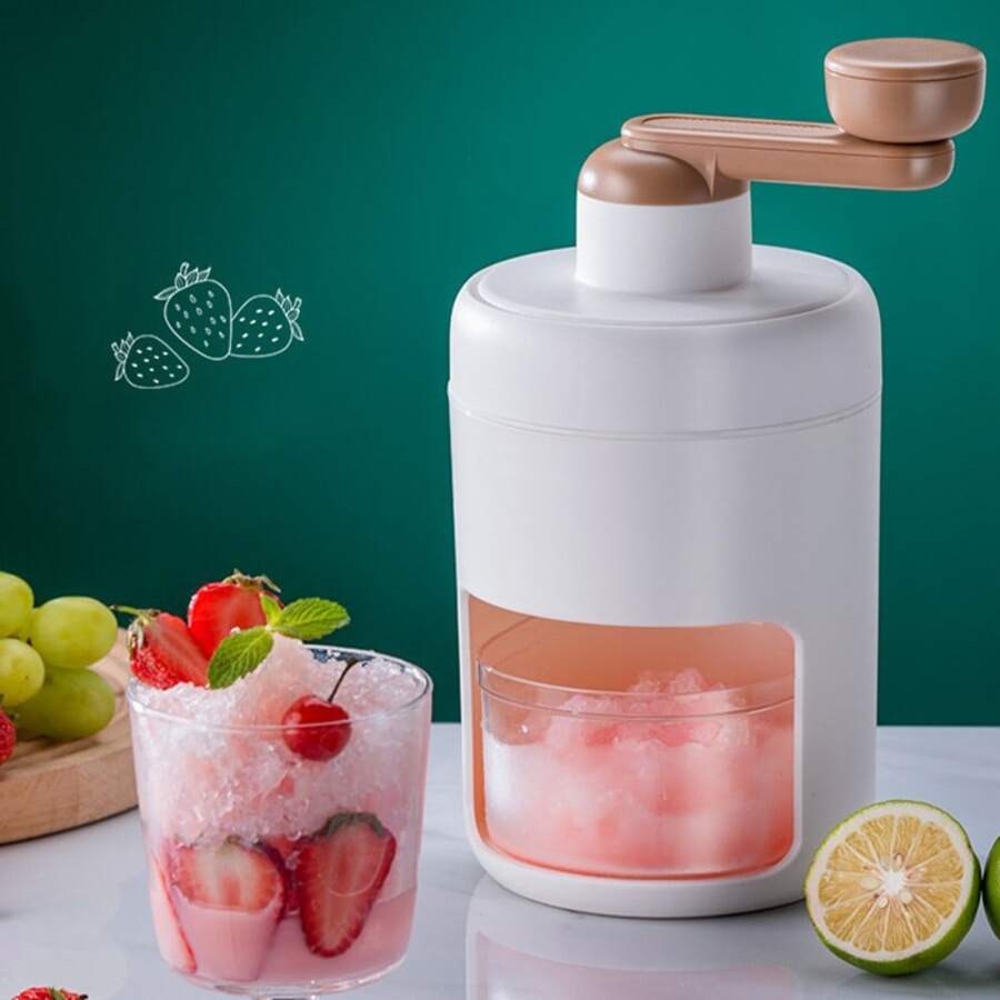 Nhỏ bé Thủ công Nước đá Máy nghiền Tay quay Nước đá Làm - Màu be - Xem 1