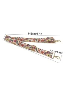 Alça de bolsa com padrão floral estilo boêmio, alça de substituição para bolsa feminina, alça de ombro ajustável, tiracolo para aliviar a carga - Multicolorido - Ver 6