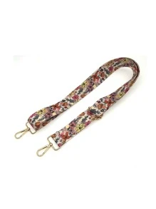 Alça de bolsa com padrão floral estilo boêmio, alça de substituição para bolsa feminina, alça de ombro ajustável, tiracolo para aliviar a carga - Multicolorido - Ver 5