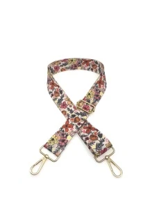 Alça de bolsa com padrão floral estilo boêmio, alça de substituição para bolsa feminina, alça de ombro ajustável, tiracolo para aliviar a carga - Multicolorido - Ver 2