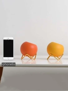 1pc Plain Flower Vase With Iron Base - Blue - View 10