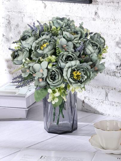 1/3PCS Artificial Peony Flowers Silk Hydrangea Bouquet, Wedding Decoration, Bride Holding Flower Material, Home, Dining Room, Bedroom, Balcony, Vase Decoration, Outdoor Garden, Valentine's Day, New Year Decoration, Valentine Day, Gift Gifts Birthday Graduation