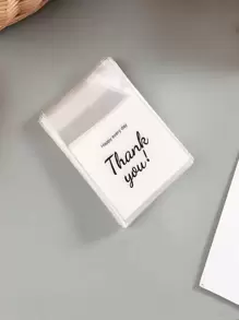 100pcs/set Versatile Plastic Slogan Graphic Clear Jewelry Packaging For Women For Daily Decoration