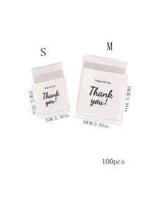 100pcs/set Versatile Plastic Slogan Graphic Clear Jewelry Packaging For Women For Daily Decoration
