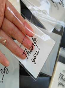 100pcs/set Versatile Plastic Slogan Graphic Clear Jewelry Packaging For Women For Daily Decoration