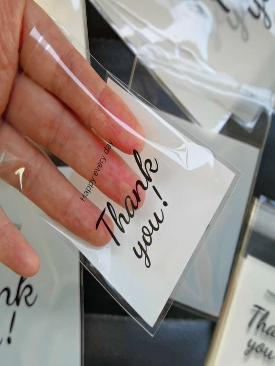 100pcs/set Versatile Plastic Slogan Graphic Clear Jewelry Packaging For Women For Daily Decoration