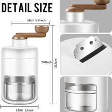 Nhỏ bé Thủ công Nước đá Máy nghiền Tay quay Nước đá Làm - Màu be - Xem 3