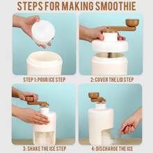 Nhỏ bé Thủ công Nước đá Máy nghiền Tay quay Nước đá Làm - Màu be - Xem 2