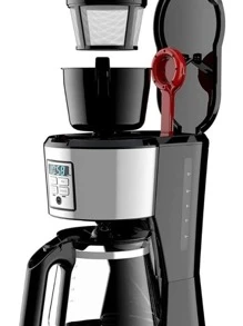 Cafetera Programable Digital 12 tzas B+D Con Filtro Permanente - Negro - Ver 3