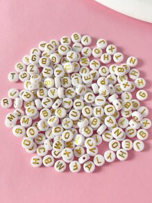 200pcs/set Letter Detail DIY Bead - White - View 3