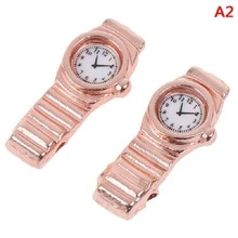 1:12 Scale Miniature Watch Multiple Colour for Dollhouse Decor Mini Furniture Toy Accessories - Rose Gold - View 3