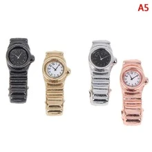 1:12 Scale Miniature Watch Multiple Colour for Dollhouse Decor Mini Furniture Toy Accessories - Rose Gold - View 4