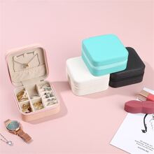 1 Miếng Có thể mang đi Nhiều lớp Hộp thu nạp trang sức - trắng - Xem 2