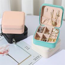 1 Miếng Có thể mang đi Nhiều lớp Hộp thu nạp trang sức - trắng - Xem 4