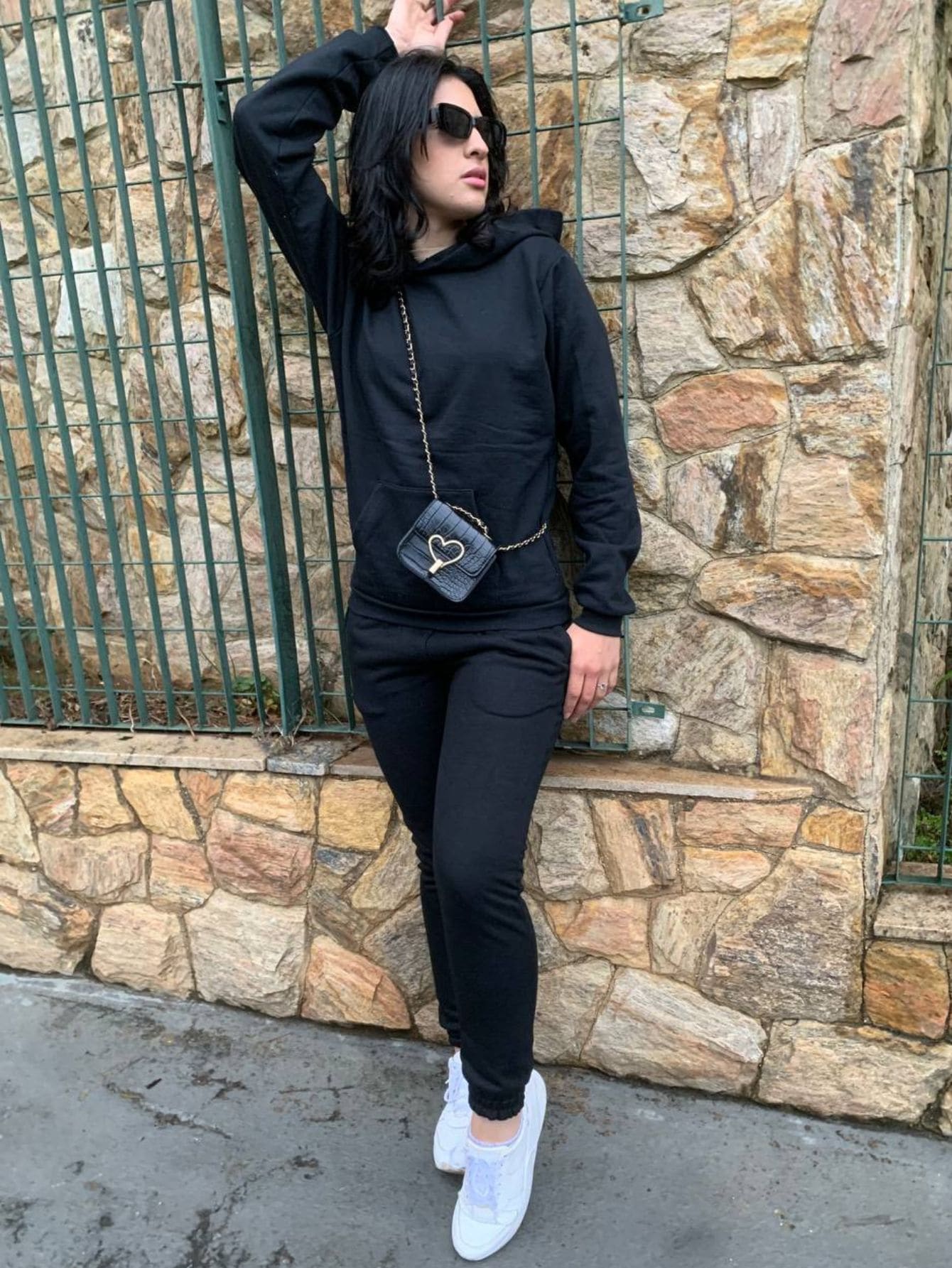 Women Two-piece Outfits - màu đen - Xem 1