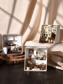 1set Wood Miniature House Puzzle Craft - Multicolor - View 6