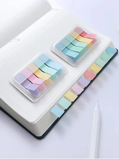 1pc Cute & Removable Study Index Tab, Non-Covering Page Marker Sign, Memo Notepad Back To School