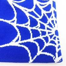 New Street Hip-hop Style Knitted Hat, Fashionable, All-match, Spiderweb Jacquard Winter Beanie Cap, Unisex, Warm And Cartoon Cold Hat - Blue and White - View 2